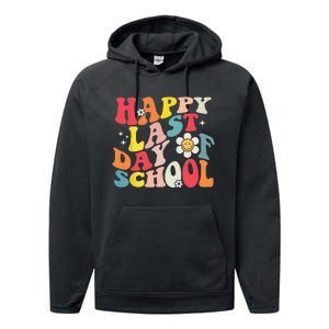 Groovy Happy Last Day of School Teacher Student Graduation Performance Fleece Hoodie