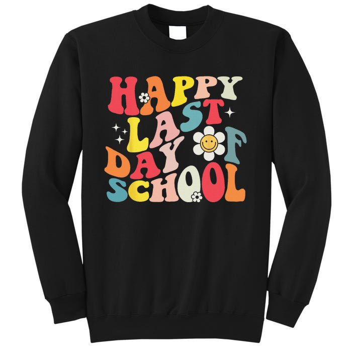 Groovy Happy Last Day of School Teacher Student Graduation Sweatshirt