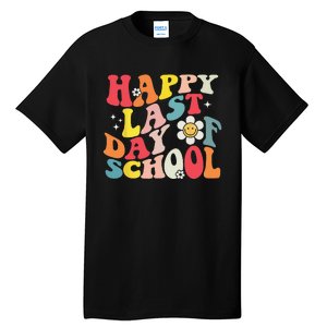 Groovy Happy Last Day of School Teacher Student Graduation Tall T-Shirt