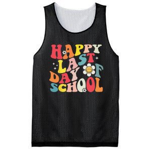 Groovy Happy Last Day of School Teacher Student Graduation Mesh Reversible Basketball Jersey Tank