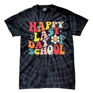 Groovy Happy Last Day of School Teacher Student Graduation Tie-Dye T-Shirt