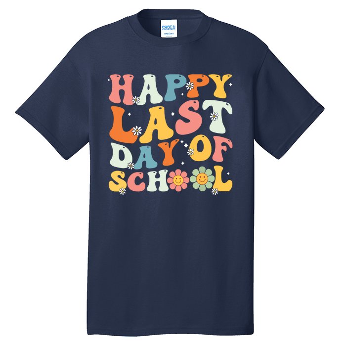 Groovy Happy Last Day Of School Teacher Student Graduation 7908 Tall T-Shirt