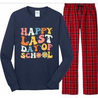 Groovy Happy Last Day Of School Teacher Student Graduation 7908 Long Sleeve Pajama Set