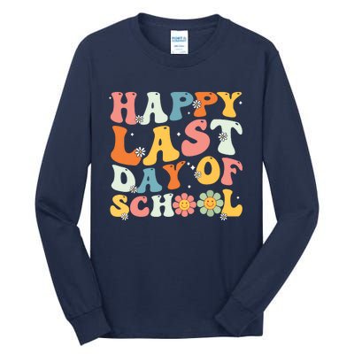 Groovy Happy Last Day Of School Teacher Student Graduation 7908 Tall Long Sleeve T-Shirt