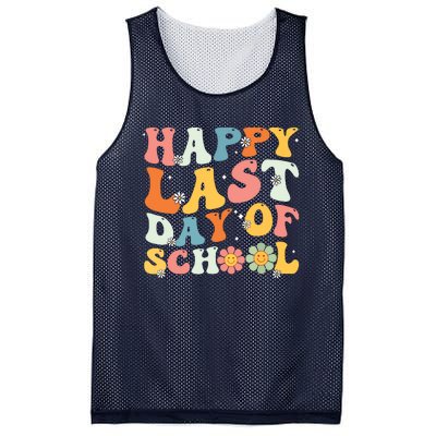 Groovy Happy Last Day Of School Teacher Student Graduation 7908 Mesh Reversible Basketball Jersey Tank