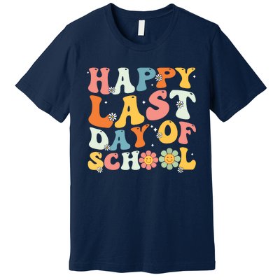 Groovy Happy Last Day Of School Teacher Student Graduation 7908 Premium T-Shirt