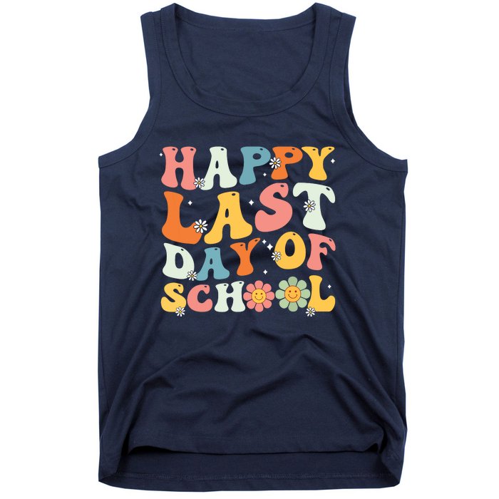 Groovy Happy Last Day Of School Teacher Student Graduation 7908 Tank Top