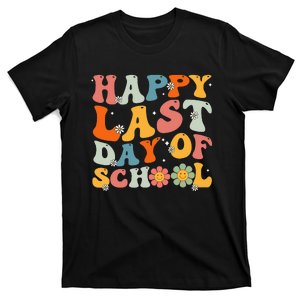 Groovy Happy Last Day Of School Teacher Student Graduation T-Shirt