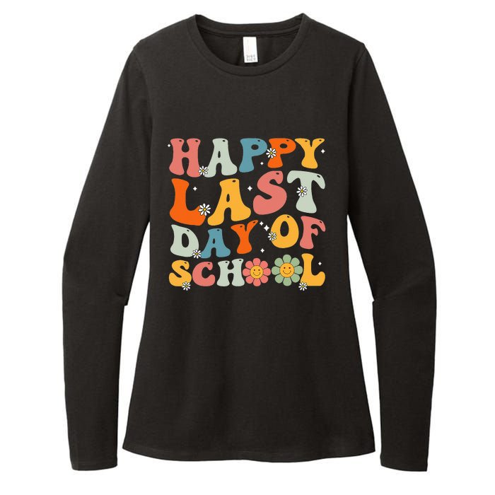 Groovy Happy Last Day Of School Teacher Student Graduation Womens CVC Long Sleeve Shirt