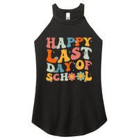 Groovy Happy Last Day Of School Teacher Student Graduation Women's Perfect Tri Rocker Tank