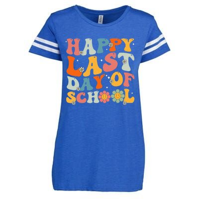 Groovy Happy Last Day Of School Teacher Student Graduation Enza Ladies Jersey Football T-Shirt