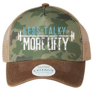 Gym Humor Less Talky More Lifty Legacy Tie Dye Trucker Hat