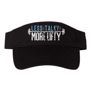 Gym Humor Less Talky More Lifty Valucap Bio-Washed Visor