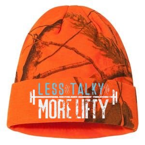 Gym Humor Less Talky More Lifty Kati Licensed 12" Camo Beanie