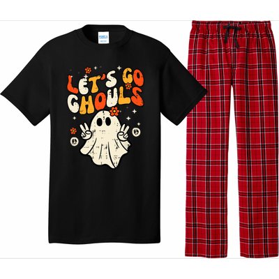 Ghost Halloween Lets Go Ghouls Retro Costume Pajama Set