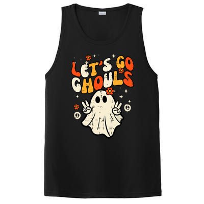 Ghost Halloween Lets Go Ghouls Retro Costume PosiCharge Competitor Tank