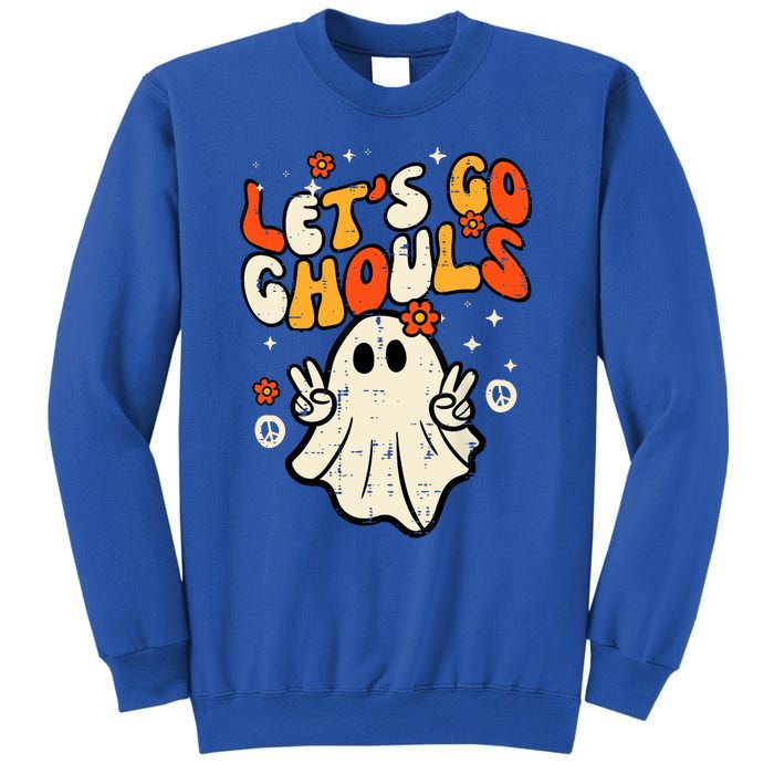 Ghost Halloween Lets Go Ghouls Retro Costume Sweatshirt