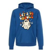 Ghost Halloween Lets Go Ghouls Retro Costume Premium Hoodie