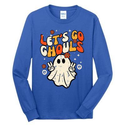 Ghost Halloween Lets Go Ghouls Retro Costume Tall Long Sleeve T-Shirt