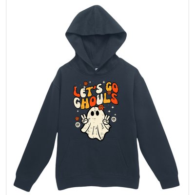 Ghost Halloween Lets Go Ghouls Retro Costume Urban Pullover Hoodie