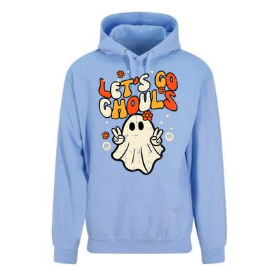 Ghost Halloween Lets Go Ghouls Retro Costume Unisex Surf Hoodie