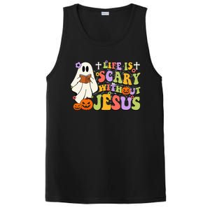 Groovy Halloween Life Is Scary Without Jesus Christian Lover PosiCharge Competitor Tank