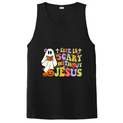 Groovy Halloween Life Is Scary Without Jesus Christian Lover PosiCharge Competitor Tank