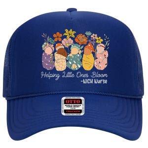 Groovy Helping Little Ones Bloom Babies Flower Nicu Nurse High Crown Mesh Back Trucker Hat