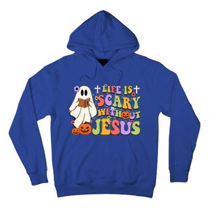 Groovy Halloween Life Is Scary Without Jesus Christian Lover Hoodie