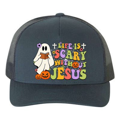 Groovy Halloween Life Is Scary Without Jesus Christian Lover Yupoong Adult 5-Panel Trucker Hat