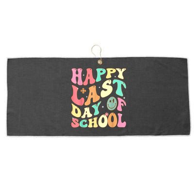 Groovy Happy Last Day Of School Teacher Student Graduation Large Microfiber Waffle Golf Towel