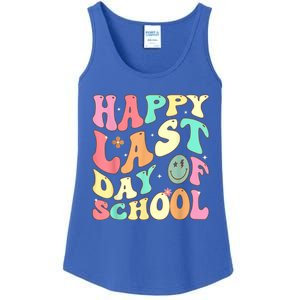 Groovy Happy Last Day Of School Teacher Student Graduation Ladies Essential Tank