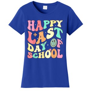 Groovy Happy Last Day Of School Teacher Student Graduation Women's T-Shirt