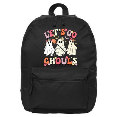 Groovy Halloween Lets Go Ghouls Ghost Outfit For Women Girl Gift 16 in Basic Backpack