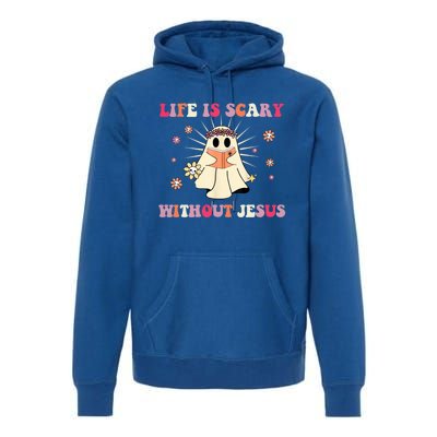 Groovy Halloween Life Is Scary Without Jesus Christian Lover Cool Gift Premium Hoodie