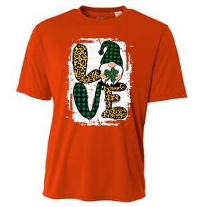 Green Heart Love Shamrock Irish Leprechaun St Patricks Day Cooling Performance Crew T-Shirt