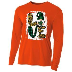 Green Heart Love Shamrock Irish Leprechaun St Patricks Day Cooling Performance Long Sleeve Crew