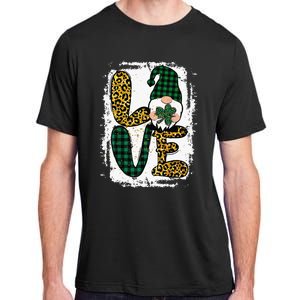 Green Heart Love Shamrock Irish Leprechaun St Patricks Day Adult ChromaSoft Performance T-Shirt