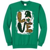 Green Heart Love Shamrock Irish Leprechaun St Patricks Day Sweatshirt