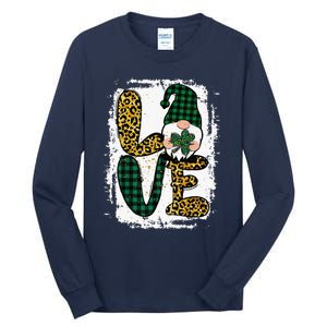 Green Heart Love Shamrock Irish Leprechaun St Patricks Day Tall Long Sleeve T-Shirt