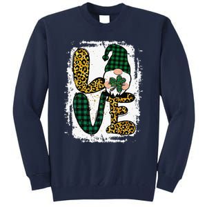 Green Heart Love Shamrock Irish Leprechaun St Patricks Day Tall Sweatshirt