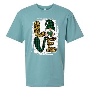 Green Heart Love Shamrock Irish Leprechaun St Patricks Day Sueded Cloud Jersey T-Shirt