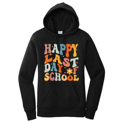 Groovy Happy Last Day of School Teacher Student Graduation Women's Pullover Hoodie