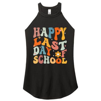 Groovy Happy Last Day of School Teacher Student Graduation Women's Perfect Tri Rocker Tank