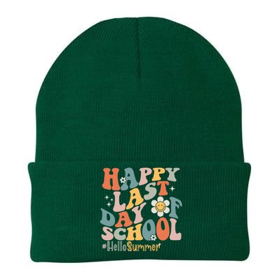 Groovy Happy Last Day Of School Teacher Student Hello Summer Knit Cap Winter Beanie