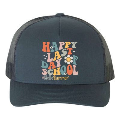 Groovy Happy Last Day Of School Teacher Student Hello Summer Yupoong Adult 5-Panel Trucker Hat