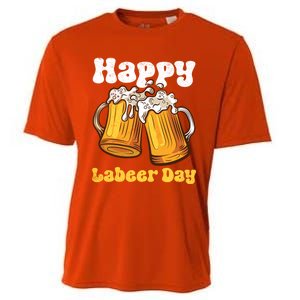 Groovy Happy Labor Day Or Labeer Day Celebrate Day Off Mom Gift Cooling Performance Crew T-Shirt