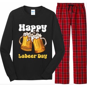 Groovy Happy Labor Day Or Labeer Day Celebrate Day Off Mom Gift Long Sleeve Pajama Set