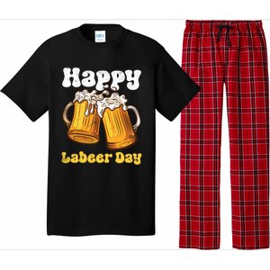 Groovy Happy Labor Day Or Labeer Day Celebrate Day Off Mom Gift Pajama Set