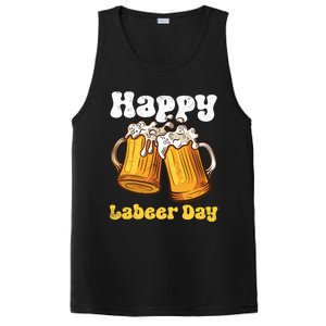 Groovy Happy Labor Day Or Labeer Day Celebrate Day Off Mom Gift PosiCharge Competitor Tank